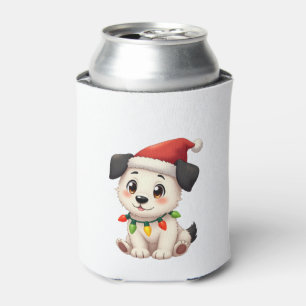 Shih Tzu Santa Christmas Tree Lights Xmas Dog Love Can Cooler