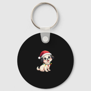 Shih Tzu Santa Christmas Tree Lights Xmas Dog Love Key Ring