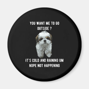 Shih Tzu   Shih Tzu You Want Me To Go Outside Magnet