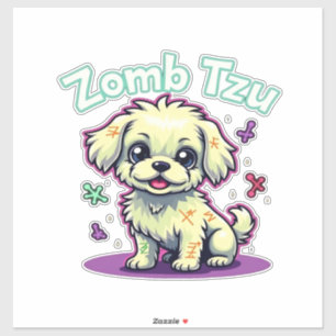Shih Tzu Shihtzu Zombie Dog Halloween Oversized T-