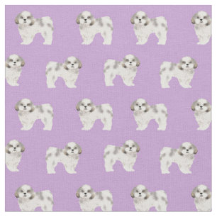 shih tzu simple light purple fabric