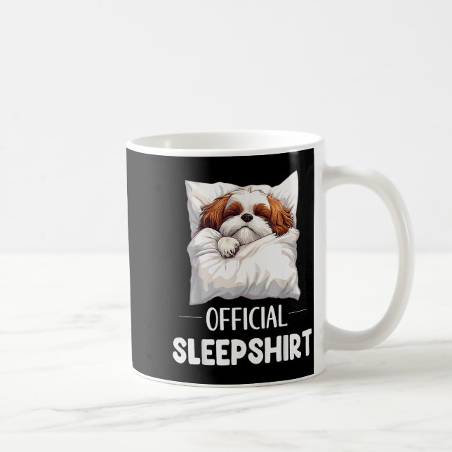 Shih Tzu Sleepshirt Cute Dog Lover Pajama Sleepwea Coffee Mug (Right)