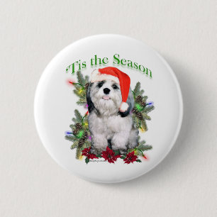 Shih Tzu 'Tis the Season - Button