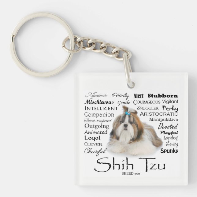 Shih Tzu Traits Keychain (Front)