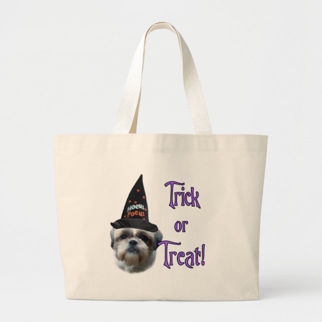 Shih Tzu Trick Large Tote Bag (Front)
