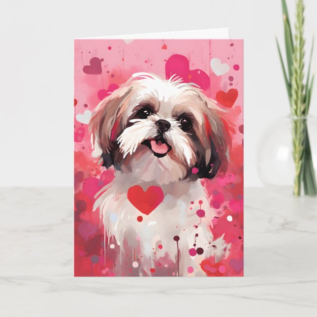 Shih Tzu Valentines day Card (Front)