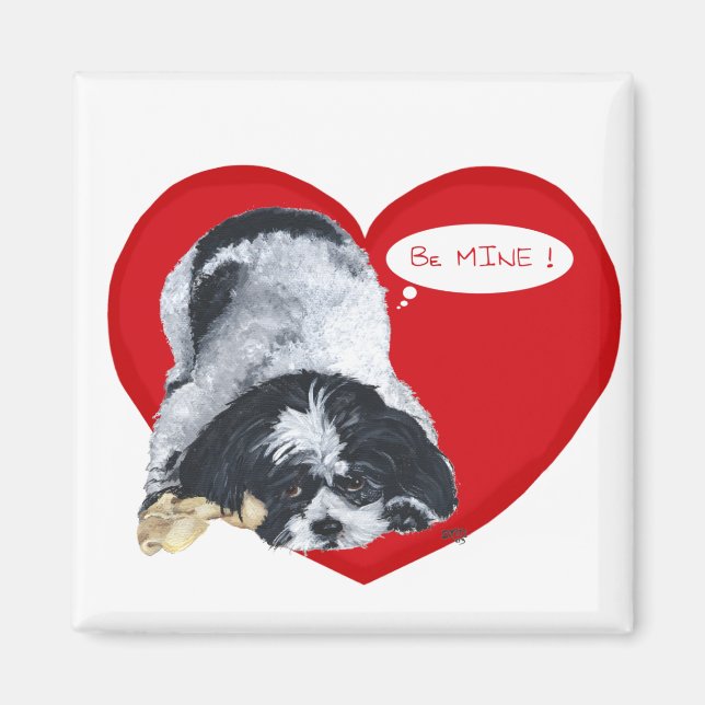 Shih Tzu Valentines Magnet (Front)