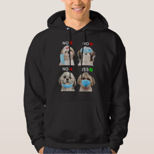 Shih Tzu Wear Face Mask Right    Dog    For Men Wo Hoodie