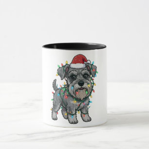 Shih Tzu Wearing a Santa Hat for Christmas Mug
