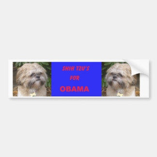Shih Tzu's for Obama Bumper Sticker
