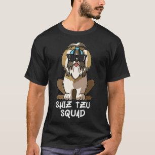 Shih zu Squad With Sunglasses Funny Cool Dog best T-Shirt