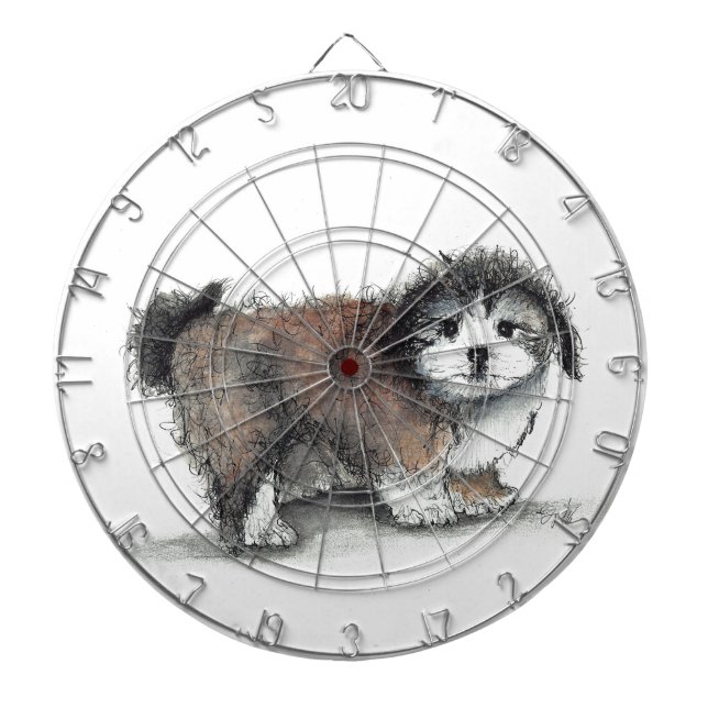 Shihtzu Puppy Dog, Pet Dartboard (Front)