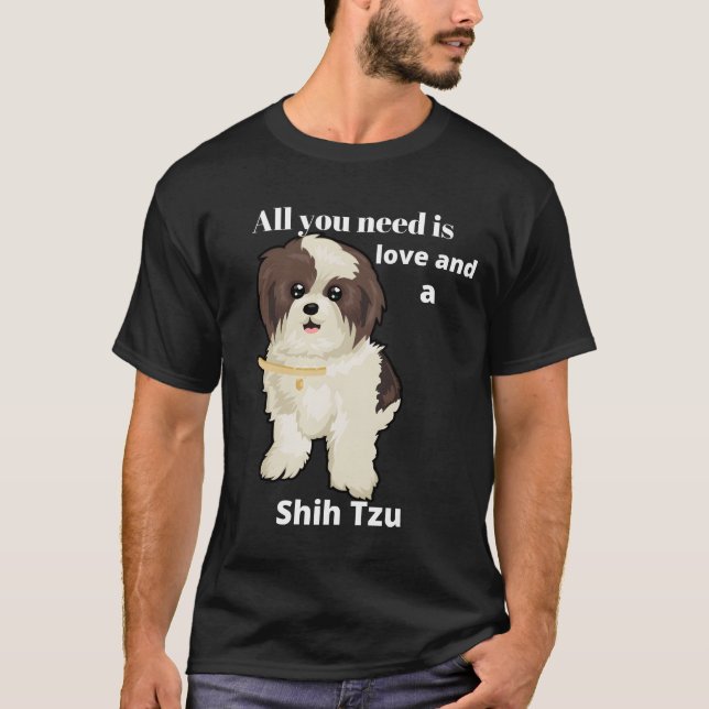 Shihzu Dog Lover Dog Mum Dog Dad friends friends T-Shirt (Front)