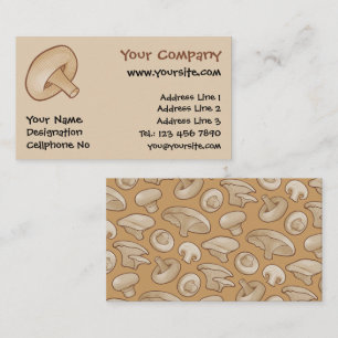 Shiitake Mushroom Icon Business Card