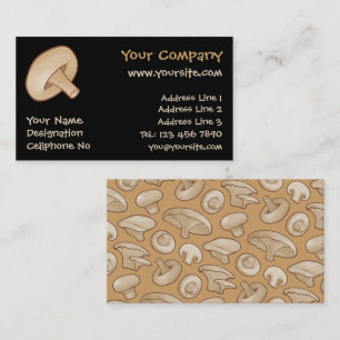 Shiitake Mushroom Icon Business Card