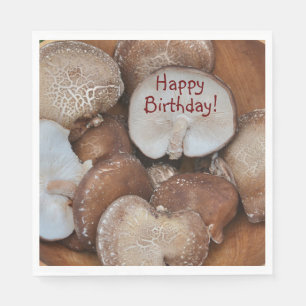 Shiitake Mushrooms Birthday Napkin