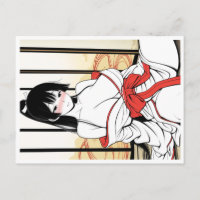 Shika-chan Ukiyo-e Coloring Postcard – Elegant Kim