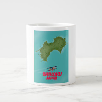 Shikoku Japan map Large Coffee Mug