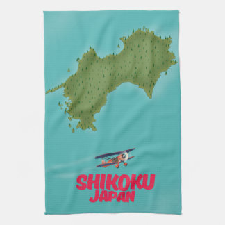 Shikoku Japan map Tea Towel