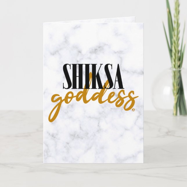 Shiksa Goddess Elegant  90s Typography Jewish Card (Front)