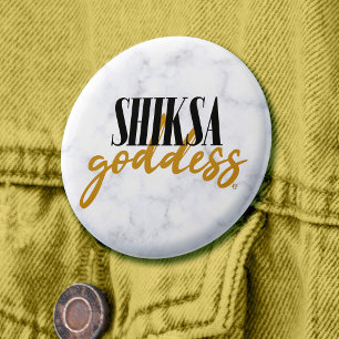 Shiksa Goddess Elegant Typography Funny Jewish  3 Cm Round Badge