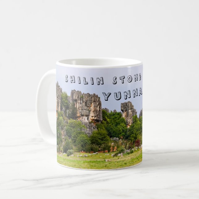 Shilin pinnacles Stone forest - Yunnan,China,Asia Coffee Mug (Front Left)