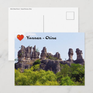 Shilin pinnacles Stone forest - Yunnan,China,Asia Postcard