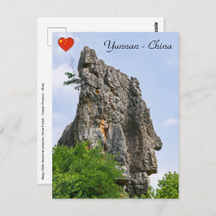 Shilin pinnacles Stone forest - Yunnan,China,Asia Postcard