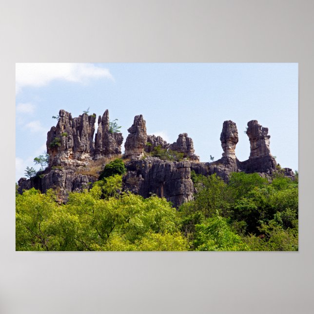 Shilin pinnacles Stone forest - Yunnan,China,Asia Poster (Front)
