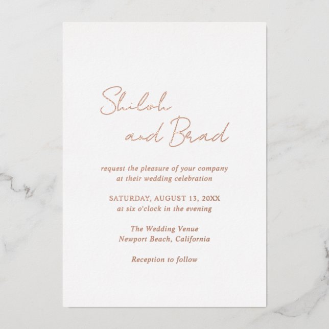 Shiloh Modern Elegant Wedding (Front)