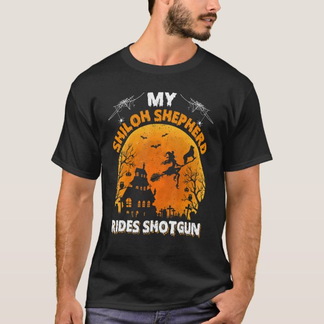 Shiloh Shepherd Ride Shotgun Shiloh Shepherd Dog H T-Shirt (Front)