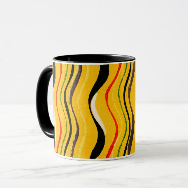 Shima-Shima, colorful pattern, Mug (Front Left)