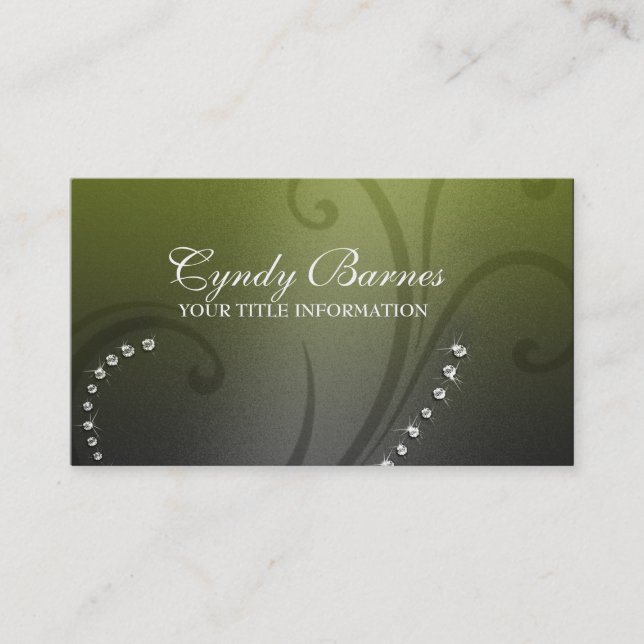 Shimmer and Crystals Business Card (Front)