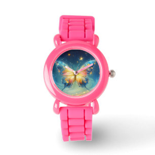 Shimmer Colourful Butterfly Art Kids  Watch