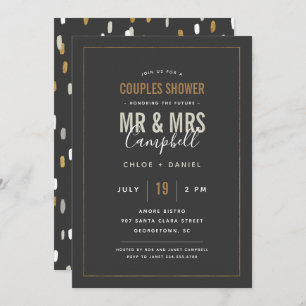Shimmer Couples Shower Invitation