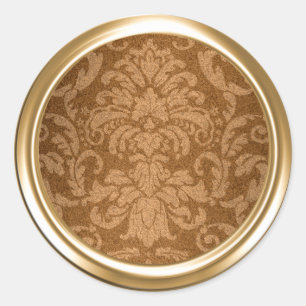 Shimmer Damask Gold Envelope Seal