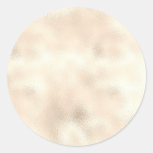 Shimmer Gold Blank Template, Faux Texture Classic Round Sticker