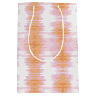 Shimmer Ikat in Pink and Orange Medium Gift Bag