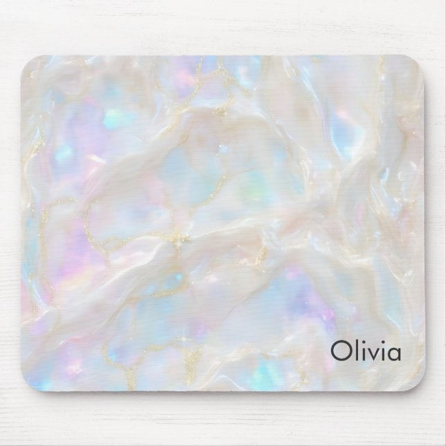 Shimmer Opal Iridescent Background Mouse Mat (Front)