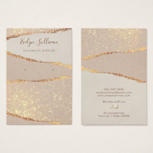 Shimmer paper earring display card