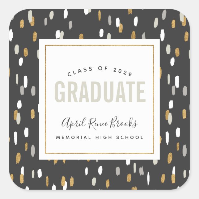 Shimmer Personalised Graduation Stickers (Front)