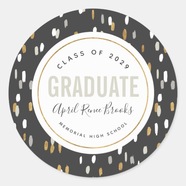Shimmer Personalised Graduation Stickers (Front)