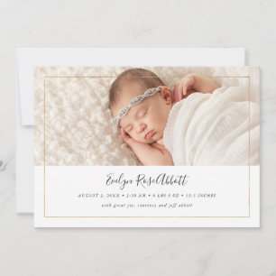 Shimmer Photo Birth Announcement