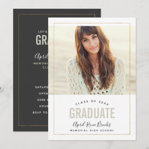 Shimmer Photo Graduation Party Invitation