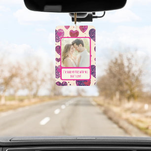 Shimmer Purple Heart Share My Fries Car Air Freshener