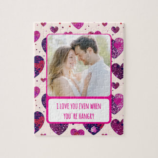 Shimmer Purple Heart When You're Hangry Jigsaw Puzzle
