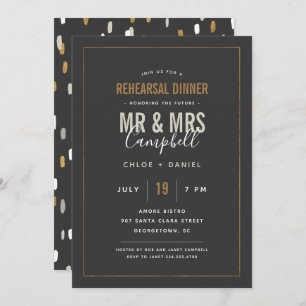 Shimmer Rehearsal Dinner Invitation