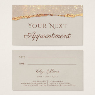 Shimmer ripped paper Appointment Card