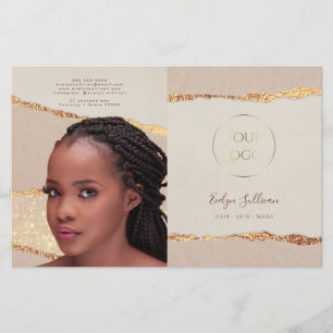 Shimmer Ripped Paper Bifold Brochure