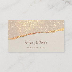 Shimmer ripped paper business card